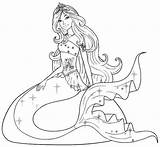 Coloriage Imprimer Etoile Sirena Danseuse Getdrawings Getcolorings Barbi Colorings sketch template