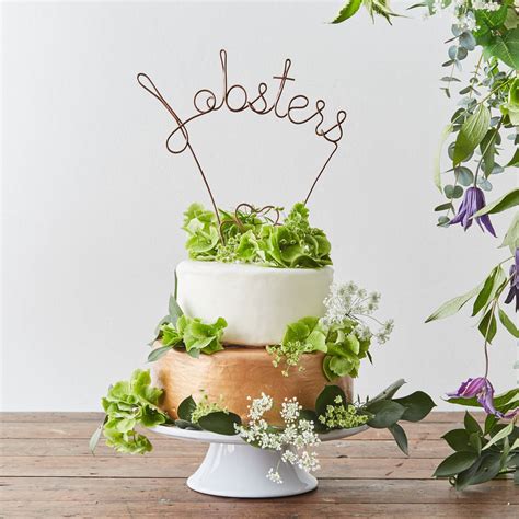 lobsters wire wedding cake topper by the letter loft