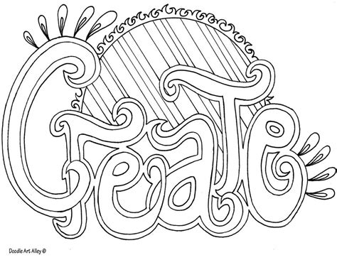 word coloring pages doodle art alley coloring pages word doodles