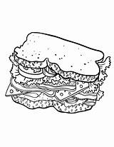 Sandwich Coloring Pages Ice Cream Coloringcafe Printable Food Sheets Colouring Pdf Kids Book Template sketch template