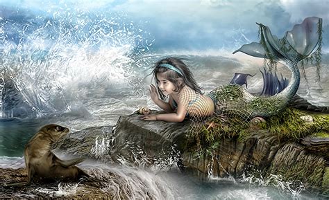 fantasy mermaid hd wallpaper