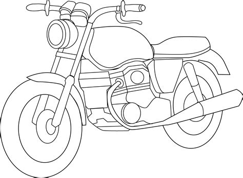 motorcycle coloring page  clip art
