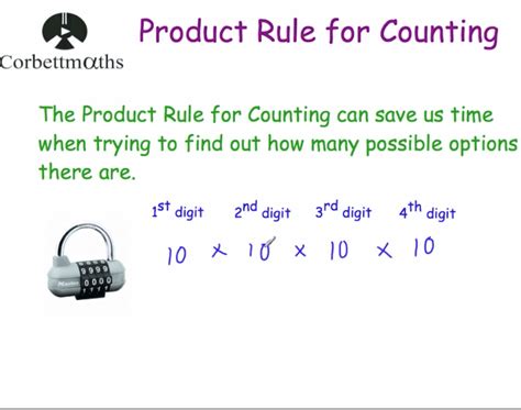 product rule  counting video corbettmaths