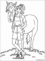 Pages Horse Girl Coloring Color Kids Print sketch template