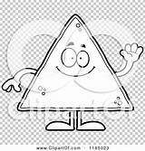 Tortilla Mascot Chip Waving Outlined Coloring Clipart Cartoon Vector Cory Thoman sketch template