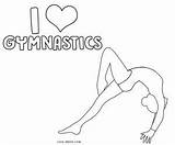 Coloring Gymnastics Pages Printable Kids sketch template