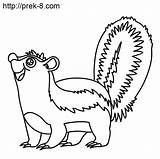 Skunk Coloring Pages Cartoon Printable Comments Library Clipart Books Cute Coloringhome sketch template