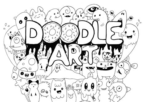 doodle art  color  kids doodle art kids coloring pages