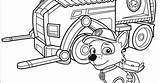 Rocky Paw Truck Coloring Patrol Recycling Pages sketch template