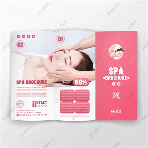 fashion pink health spa club promotion leaflet design template