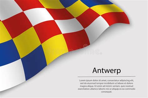 wave flag  antwerp   region  belgium stock vector illustration  freedom pride