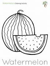 Coloring Watermelon Activities sketch template