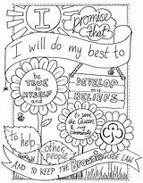 Girl Brownie Promise Scout Coloring Pages Printable Brownies Colouring Cookie Sheet Guides Activities Scouts Printables Daisy Emy Logo Worksheets Created sketch template