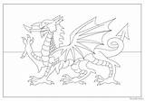 Flag Coloring Wales Pages England Welsh Colouring Colors Getdrawings Color Britain Great Popular Comments sketch template