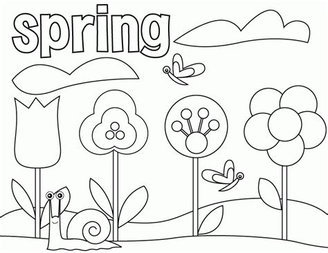 preschool spring coloring pages coloring home