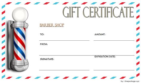 haircut certificate printable   designs   gift