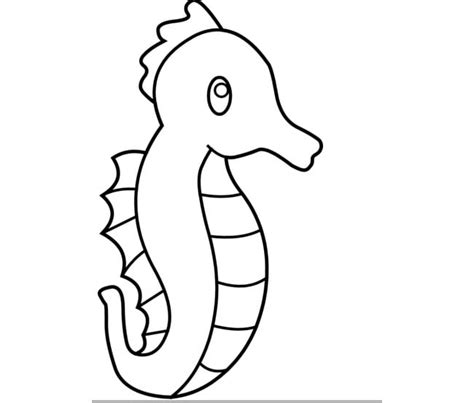 seahorse shape templates crafts colouring pages