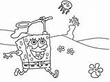 Spongebob Jellyfishing sketch template