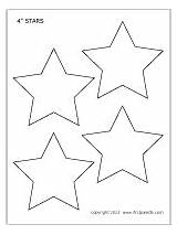 Coloring Stars Designlooter Inch Template Star sketch template
