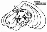 Glitter Force Coloring Pages Drawing Head Line Printable Kids sketch template
