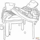 Nike Shoes Coloring Pages Getcolorings Color sketch template