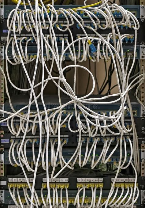 network wiring system stock image image  confusion