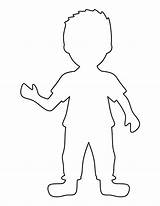 Boy Pattern Outline Template Printable Templates Body Boys Blank Stencils Clipart Human Patternuniverse People Person Patterns Preschool Crafts Use Creating sketch template