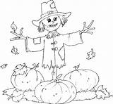 Coloring Pumpkin Scarecrow Patch Pages Thanksgiving Fall Halloween Adult Pumpkins Sheets Adults Scarecrows Patches sketch template
