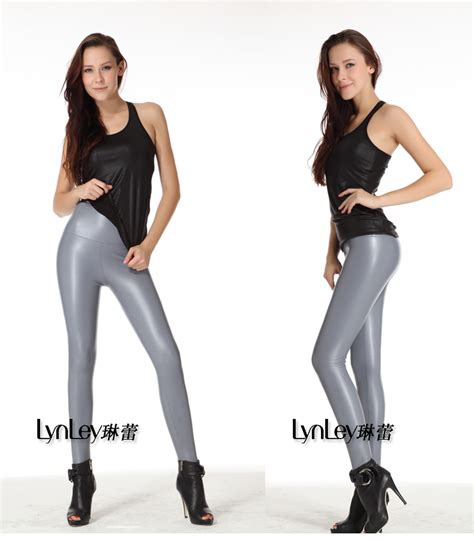 sexy skinny fashion high quality pu leather tight women s legging pant