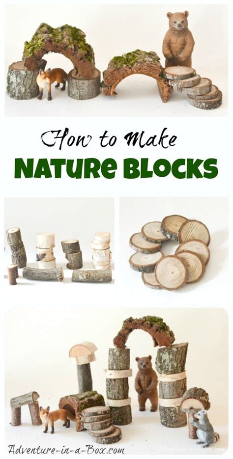 waldorf inspired nature blocks diy tutorial