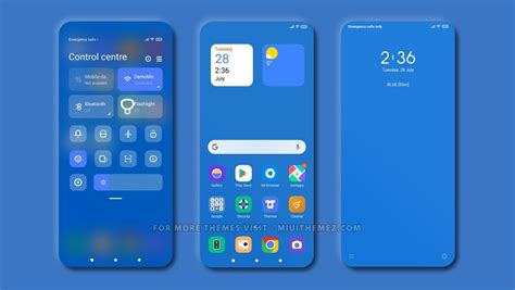 blue slim miui theme clean  minimal blue theme  xiaomi devices