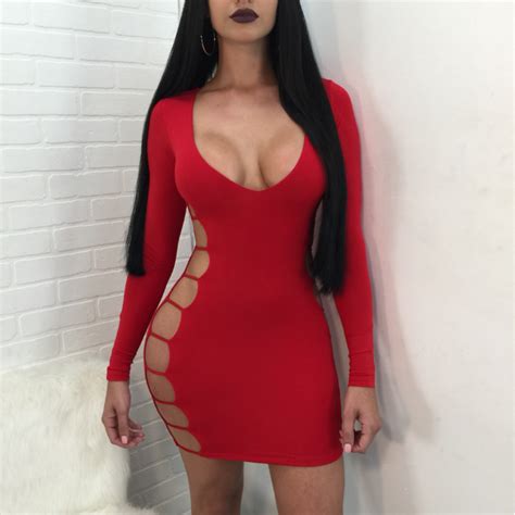 Sexy Latina Fashion Morena Bonita Red Open Side Mini Club