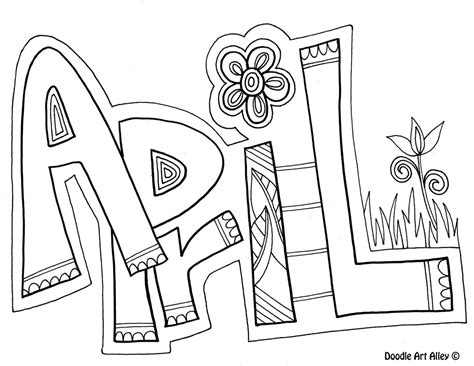 april printable coloring pages
