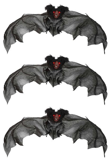 pack black bat halloween decorations
