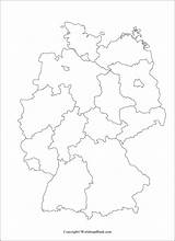 Germany Map Blank German Maps Outline Printable Europe Berlin States Countries State Royalty Deutschland Karte Worksheet Borders Resources School Geography sketch template