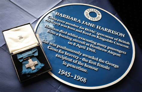 blue plaque   boac cabin crew barbara harrison