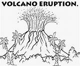 Volcano Coloring Earthquake Pages Drawing Kids Eruption Shield Printable Color Simple Print Volcanic Lava Earth Sheets Reptile Vesuvius Mount Erupting sketch template