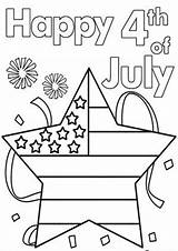 4th Coloring July Pages Happy Fourth Printable Star Crafts Kids Flag Sheets Color Preschool Print Party Worksheet Patriotic Easy Adult sketch template