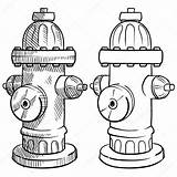 Hydrant Incendie Bouche Idrante Croquis Brandkraan Schets Abbozzo Antincendio Hydrants sketch template