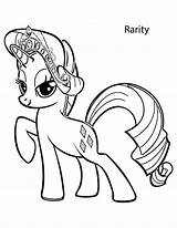 Rarity Pony Little Coloring Tiara Wear Beautiful sketch template