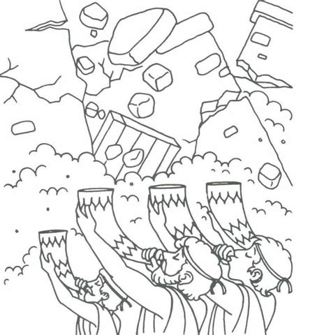 printable coloring pages walls  jericho coloring home