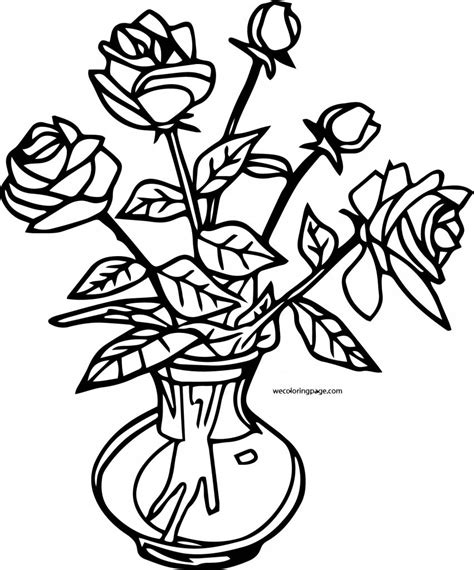 rose coloring page 12