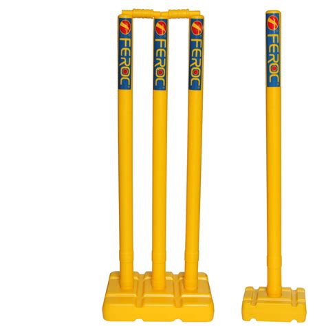 buy feroc plastic cricket wicket set  wickets  base  bails