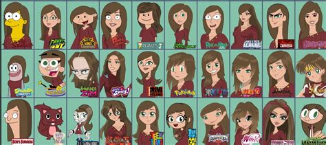 Woman Draws A Self Portrait In 50 Cartoon Styles And The
