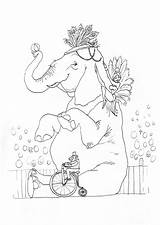Circus Coloring Pages Elephant Waldo Printable Animals Kids Where Template Animal Sheet sketch template