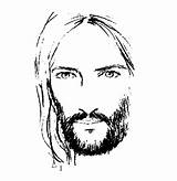 Jesus Drawing Outline Face Drawings Pencil Christ Tattoo Draw Sketch Christian Realistic Stunning Sketches Line Cross Choose Board Tatoo Chalk sketch template