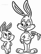 Buster Bunny Coloring Bugs Baby Just Wecoloringpage Pages sketch template