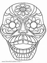 Muertos Masti Interferente Malvorlagen Craniu Cranii Tod Mexico Masca Colorat Pheemcfaddell Mesaje sketch template