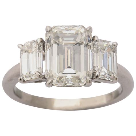 magnificent  stone emerald cut diamond ring  stdibs emerald cut diamond  stone
