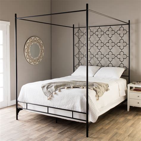shop quatrefoil king canopy bed  shipping  orders   overstock